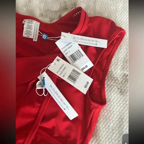 BLEU BY ROD BEATTIE BEHIND THE SEAMS HALTER TOP SIZE 10 BOTTOM SIZE 12 - Picture 11 of 12